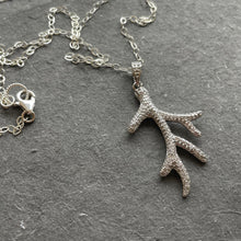 Load image into Gallery viewer, Sparkling Coral Branch Cubic Zirconia Charm Necklace