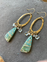Load image into Gallery viewer, Sediment Jasper Bronze Earrings, OOAK
