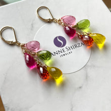 Load image into Gallery viewer, Spring Gala Rainbow Earrings, metal options