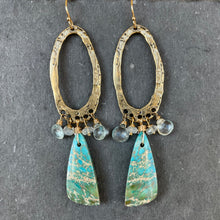 Load image into Gallery viewer, Sediment Jasper Bronze Earrings, OOAK