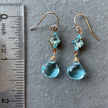 Load image into Gallery viewer, Topaz Blue Dangles