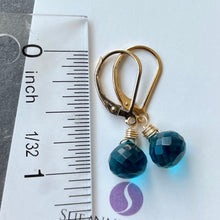 Load image into Gallery viewer, Paraiba Blue Onion Dangle Earrings, earwire and Metal Options