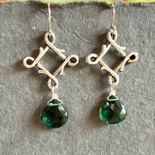Load image into Gallery viewer, Forest Emerald Green Celtic Dangles