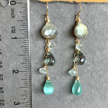 Load image into Gallery viewer, Shimmer Lover Labradorite Cascade Earrings