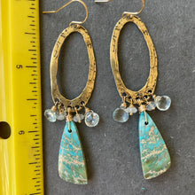 Load image into Gallery viewer, Sediment Jasper Bronze Earrings, OOAK