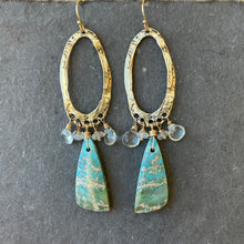 Load image into Gallery viewer, Sediment Jasper Bronze Earrings, OOAK