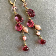 Load image into Gallery viewer, Palm Springs Kunzite Cascade Earrings