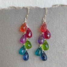 Load image into Gallery viewer, Jewel Tones Rainbow Earrings, metal options