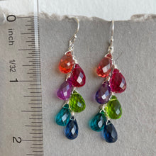 Load image into Gallery viewer, Jewel Tones Rainbow Earrings, metal options