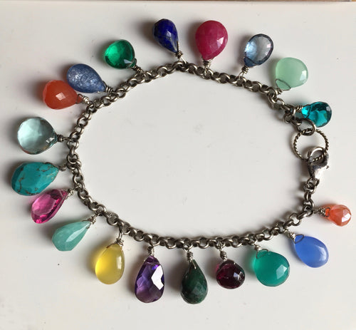 Multi-gemstone bracelet