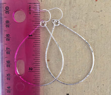 Load image into Gallery viewer, KATIE Hammered 2" Hoop Earrings Size: Medium , sterling, rose gold or gold