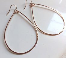 Load image into Gallery viewer, Katie Hammered 2.5" Hoop Earrings Size: Large, 14K Rose Gold, Yellow Gold or Silver  , Metal options