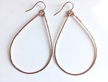 Load image into Gallery viewer, Katie Hammered 2.5" Hoop Earrings Size: Large, 14K Rose Gold, Yellow Gold or Silver  , Metal options