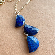 Load image into Gallery viewer, Lapis Lazuli Half Moon Necklace