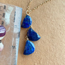 Load image into Gallery viewer, Lapis Lazuli Half Moon Necklace