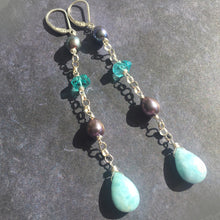 Load image into Gallery viewer, Luxurious Larimar and Pearl Stacks