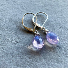 Load image into Gallery viewer, Lavender Quartz Drops, Leverback