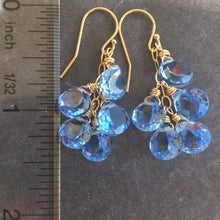 Load image into Gallery viewer, Light Tanzanite Blue Cluster Earrings