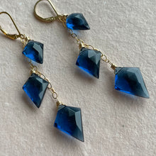 Load image into Gallery viewer, London Blue Kite Dangles