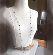 Load image into Gallery viewer, Long Pearl Necklace, Salmon and Multi, Please allow apprx. 2 weeks