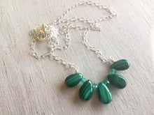 Load image into Gallery viewer, Natural Malachite Cascade Earrings