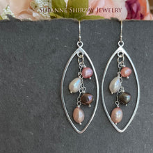 Load image into Gallery viewer, Pearly Cascade Marquis Hoops
