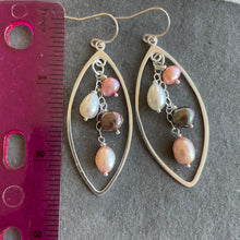 Load image into Gallery viewer, Pearly Cascade Marquis Hoops