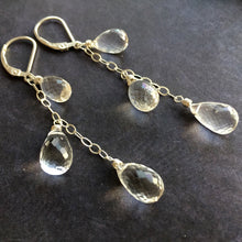 Load image into Gallery viewer, Melting Ice Teardrop Dangle Earrings, Metal options