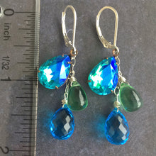 Load image into Gallery viewer, Mermaid Trio, leverback earrings