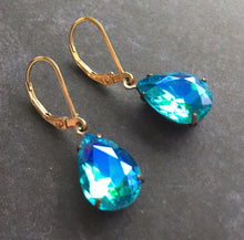 Load image into Gallery viewer, Mermaid Leverback Dangles, Mixed Metals