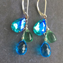 Load image into Gallery viewer, Mermaid Trio, leverback earrings