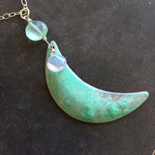 Load image into Gallery viewer, Enameled Moon Necklace, One of a Kind
