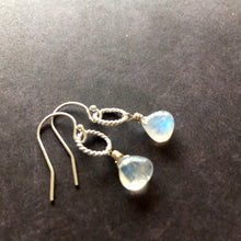 Load image into Gallery viewer, Hooplette, Rainbow Moonstone teenie