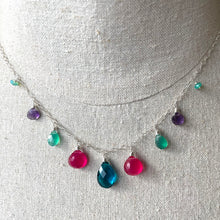 Load image into Gallery viewer, Living Well PARAIBA Blue Multicolor Necklace, metal options
