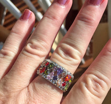 Load image into Gallery viewer, Multi-Color CZ Ring, 9, OOAK