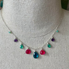 Load image into Gallery viewer, Living Well PARAIBA Blue Multicolor Necklace, metal options