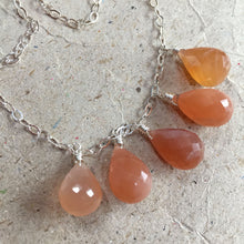 Load image into Gallery viewer, Peach Range Moonstone Necklace 2, OOAK