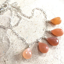 Load image into Gallery viewer, Peach Range Moonstone Necklace 2, OOAK