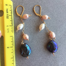 Load image into Gallery viewer, Peacock Paradise Cascade Earrings, metal choices