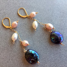 Load image into Gallery viewer, Peacock Paradise Cascade Earrings, metal choices