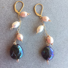 Load image into Gallery viewer, Peacock Paradise Cascade Earrings, metal choices