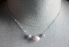Load image into Gallery viewer, Baroque White and Pink Pearl Necklace, Sterling, Gold, or Rose Gold