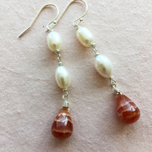 Load image into Gallery viewer, Rhodocrosite and Pearl Stacks, OOAK