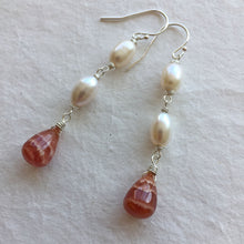 Load image into Gallery viewer, Rhodocrosite and Pearl Stacks, OOAK