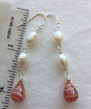 Load image into Gallery viewer, Rhodocrosite and Pearl Stacks, OOAK