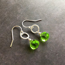 Load image into Gallery viewer, Hooplette, Green Peridot Quartz