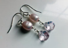 Load image into Gallery viewer, Baroque White and Pink Pearl Necklace, Sterling, Gold, or Rose Gold