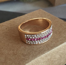 Load image into Gallery viewer, Pink Sapphire Faux Fun Ring, OOAK Size 7