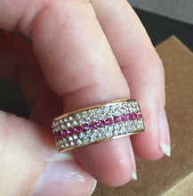 Load image into Gallery viewer, Pink Sapphire Faux Fun Ring, OOAK Size 7