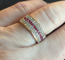 Load image into Gallery viewer, Pink Sapphire Faux Fun Ring, OOAK Size 7
